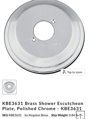Kingston Polished Chrome Circular Shower Escutcheon Plate